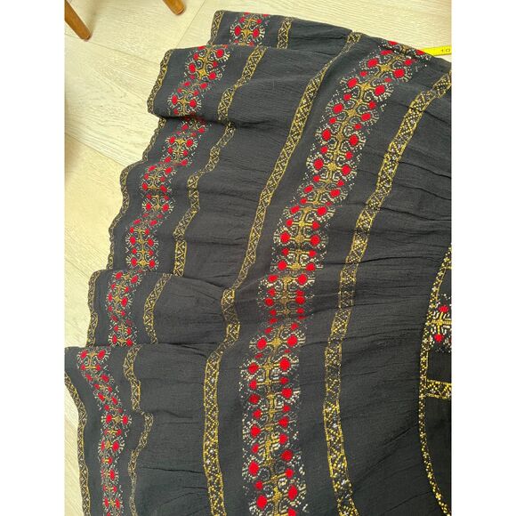 Anthropologie Mes Demoiselles Montserrat Dress Embroidered Puff Sleeves Midi NWT - Picture 14 of 15